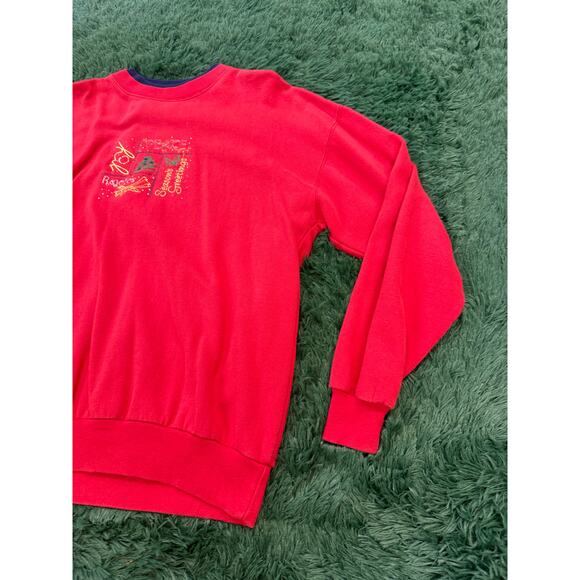 Vintage MCCC Sportswear Sweatshirt Women Large Red Winter Embroidered - Picture 4 of 7